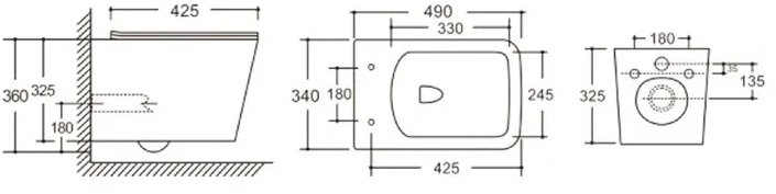 Унитаз подвесной Cerutti Maiella Aria UF / CT10480