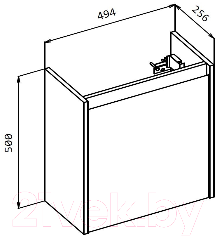 Тумба с умывальником BelBagno Kraft MINI-500/260-1A-SO-RGB-R + 7045-KL