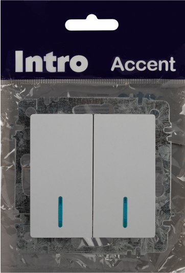 Выключатель INTRO Accent 6-105-01 / Б0063505 (белый)