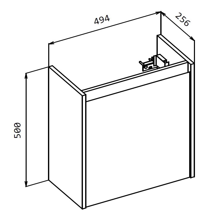 Тумба с умывальником BelBagno Kraft MINI-500/260-1A-SO-CG-R + 7045-KL