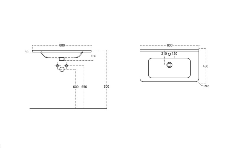 Тумба с умывальником BelBagno ALBANO-CER-800-2C-SO-RR + 12080-KL