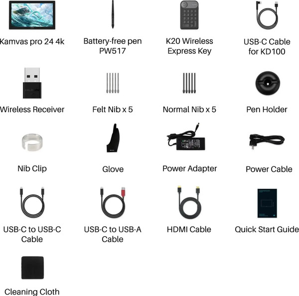 Изображение товара Графический планшет Huion Kamvas Pro 24 4К