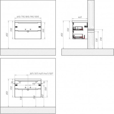 Тумба с умывальником BelBagno Etna-800-2C-SO-BL-P + LOV-800-LVB