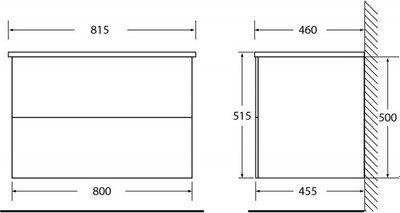 Тумба с умывальником BelBagno Etna-800-2C-SO-RG-P + LOV-800-LVB