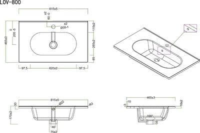 Тумба с умывальником BelBagno Kraft-800-2C-SO-RGB + LOV-800-LVB