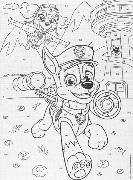 Картина по номерам MultiArt Щенячий патруль / CANV17X23-113764