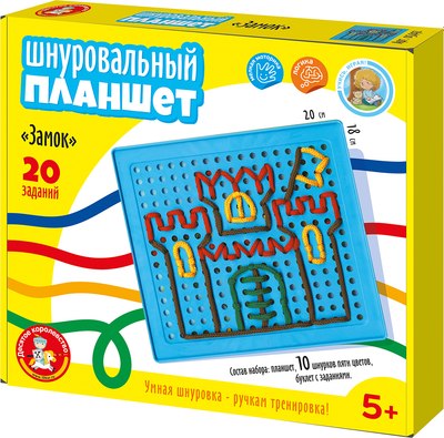 

Развивающая игра, Шнуровальный планшет Замок / 05492