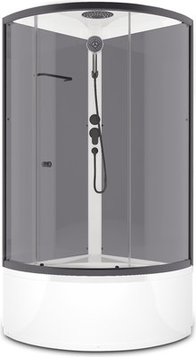 Душевая кабина Domani-Spa Simple 99 high Black / DS01Sm99HGrCl00.Gt-V1.2-Black (серый/прозрачное стекло) - 