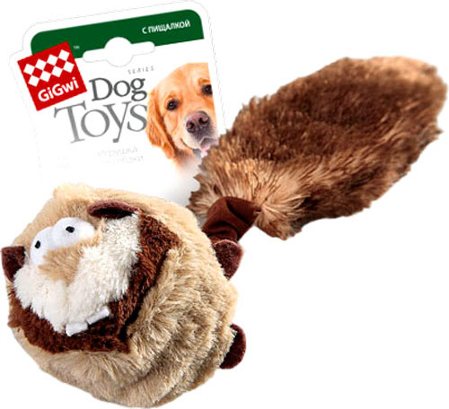 Изображение товара Игрушка для собак Gigwi Catch & Fetch Барсук с пищалками 75106