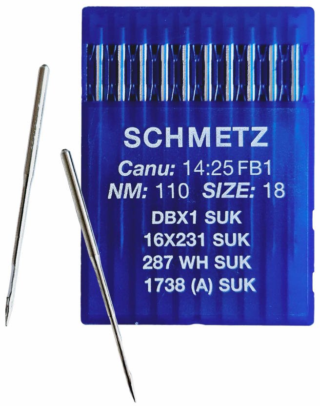 Набор игл для промышленной швейной машины Schmetz DBx1 110 SUK Sch-10 (10шт, для высокоэластичных тканей)
