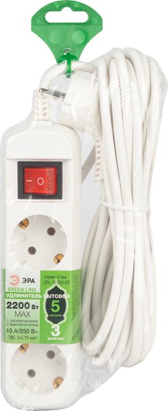 Удлинитель ЭРА Greenline UDL-10-350-ES / Б0065080