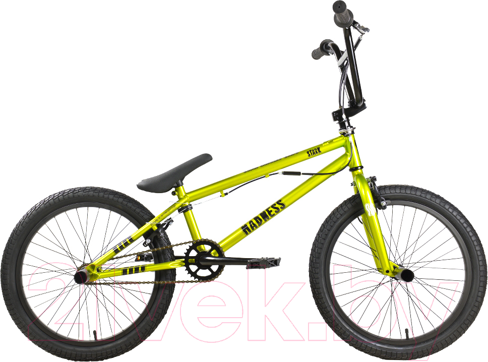 Велосипед STARK Madness BMX 2 2025 (ярко-зеленый/черный/черный)