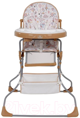 Стульчик для кормления Polini Kids Hello Baby 252. Единорог (макиато)