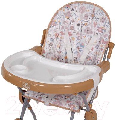 Стульчик для кормления Polini Kids Hello Baby 252. Единорог (макиато)