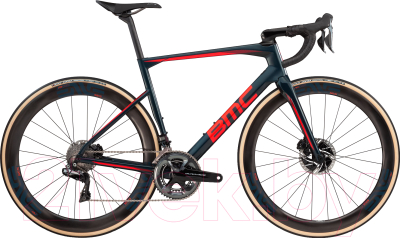 Велосипед BMC Roadmachine One Dura Ace Di2 2019 / RM01 (54, синий/красный/черный)