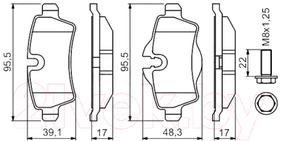 

Тормозные колодки Bosch, 0986494242