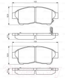 

Тормозные колодки Bosch, 0986495257