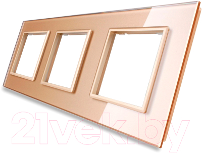 Рамка для выключателя Livolo BB-C7-SR/SR/SR-13 (золото)
