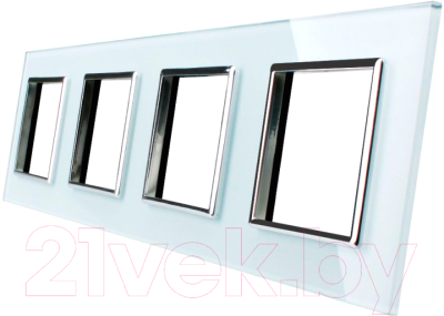 Рамка для выключателя Livolo BB-C7-SR/SR/SR/SR-11 (белый)