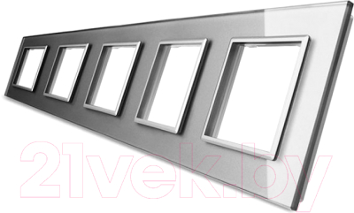 Рамка для выключателя Livolo BB-C7-SR/SR/SR/SR/SR-15 (серый)