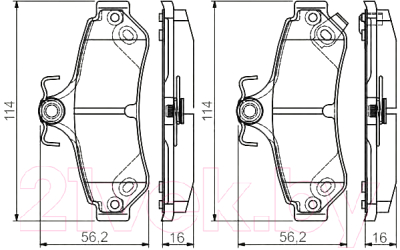 

Тормозные колодки Bosch, 0986495173
