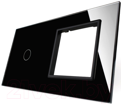 Лицевая панель комбинированная Livolo BB-C7-C1/SR-12 (черный)