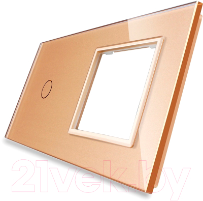 Лицевая панель комбинированная Livolo BB-C7-C1/SR-13 (золото)