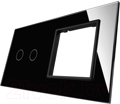 Лицевая панель комбинированная Livolo BB-C7-C2/SR-12 (черный)