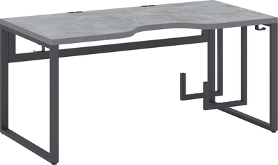 Компьютерный стол Millwood Каир 2 с вырезом 160x80x74.2 (бетон/графит) -