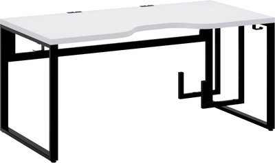 Компьютерный стол Millwood Каир 2 с вырезом 160x80x74.2 (белый/металл черный) -