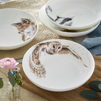 Тарелка столовая глубокая Royal Worcester Забавная фауна. Сова / WNB4341-XB-Owl