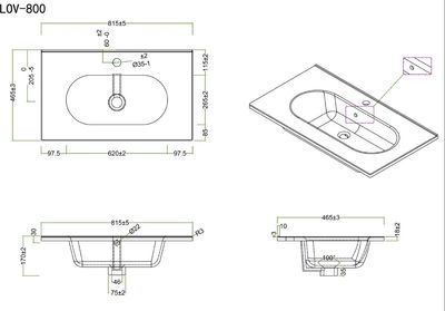 Тумба под умывальник BelBagno Kraft-800-2C-SO-RT + LOV-800-LVB