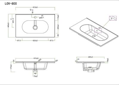 Тумба с умывальником BelBagno Kraft-800-2C-SO-PP + LOV-800-LVB