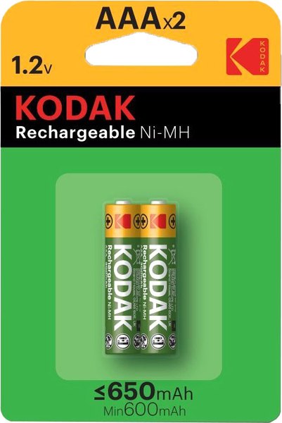 Комплект аккумуляторов Kodak AAAHC-2BP 650mAh  (2шт)