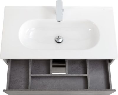 Тумба с умывальником BelBagno KRAFT-800-2C-SO-CG + LOV-800-LVB