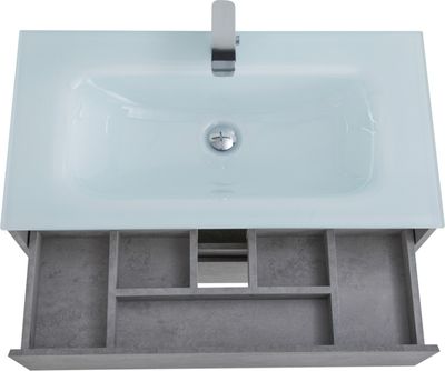 Тумба с умывальником BelBagno KRAFT-800-2C-SO-CG + LOV-800-LVB