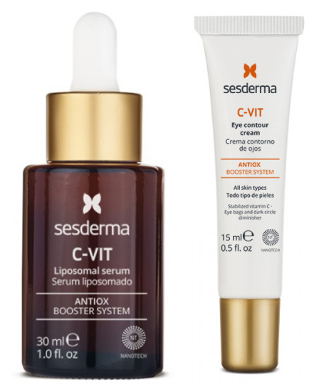 Набор косметики для лица Sesderma C-Vit Крем для век 15мл + Сыворотка для лица 30мл