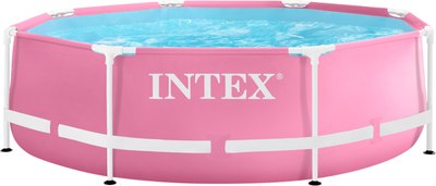 Каркасный бассейн Intex Metal Frame / 28290 (244х76, розовый) - 