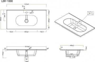 Тумба с умывальником BelBagno Kraft-1000-2C-SO-RNN + LOV-1000-LVB