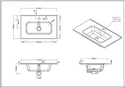 Тумба с умывальником BelBagno 39-600/390-2C-SO-RT + BB600/390ETL