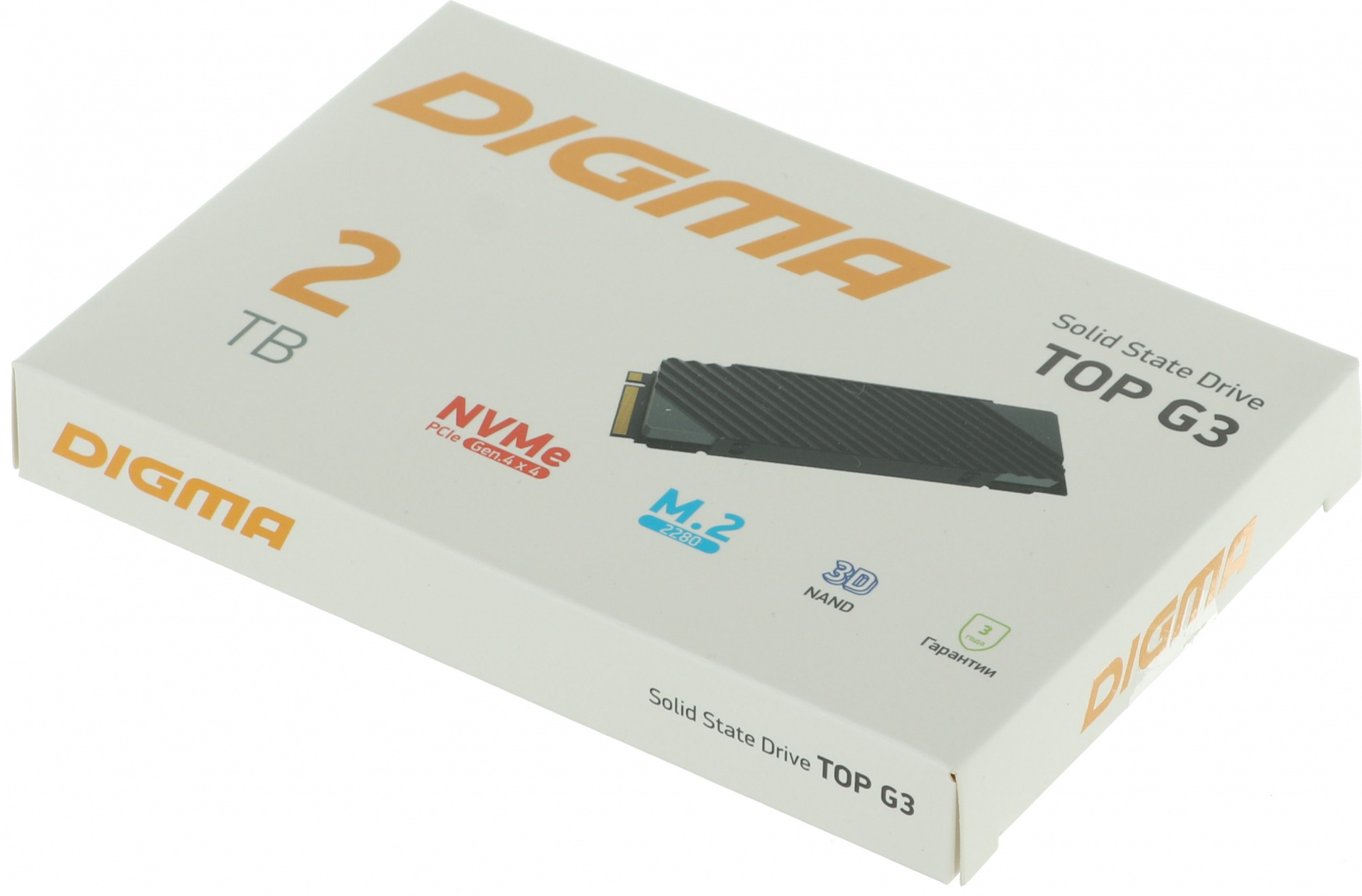 SSD диск Digma Top G3 M.2 2280 2TB DGST4002TG33T