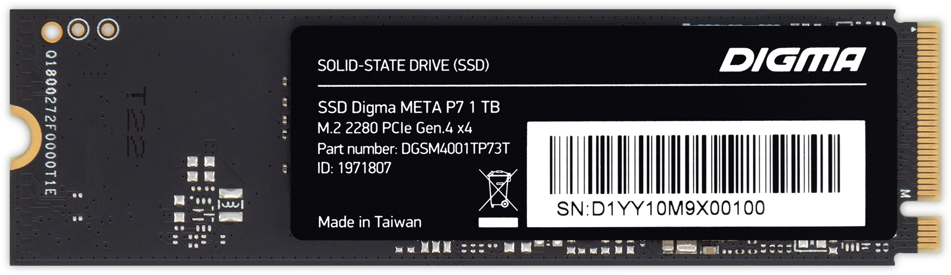 SSD диск Digma Meta P7 M.2 2280 1TB DGSM4001TP73T