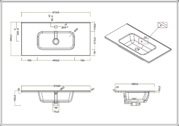 Тумба с умывальником BelBagno 39-800/390-2C-SO-RNN + BB800/390ETL