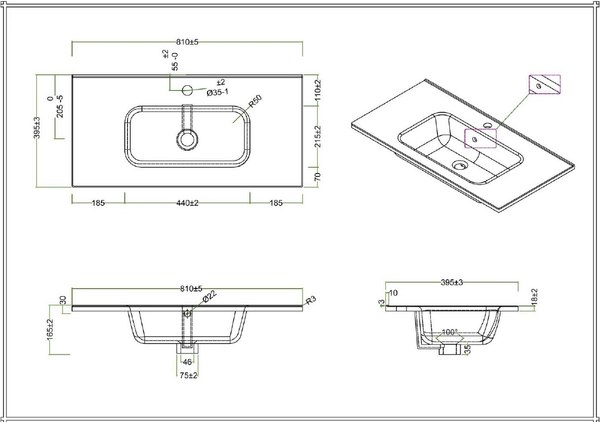 Тумба с умывальником BelBagno KRAFT39-800/390-2C-SO-RT + BB800/390ETL