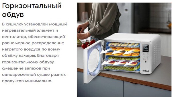 Сушильный шкаф для овощей и фруктов Kitfort КТ-4901