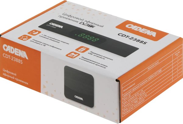 Тюнер цифрового телевидения Cadena CDT-2388S (черный)