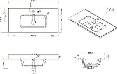 Тумба с умывальником BelBagno 39-800/390-2C-SO-BL-P + BB800/390ETL