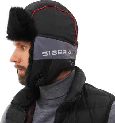 Шапка для охоты и рыбалки Huntsman Siberia Breathable (р.58-60, серый/черный/норка) - 
