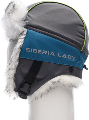 Шапка Huntsman Siberia Lady норка Breathable (р-р 54-56, бирюзовый/серый)