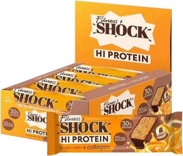 Набор протеиновых батончиков FitnesShock Кофе-апельсин (12x40г)